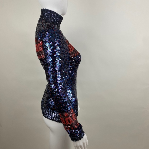 Dior Sequin Turtleneck Blue NWT - Picture 2 of 9